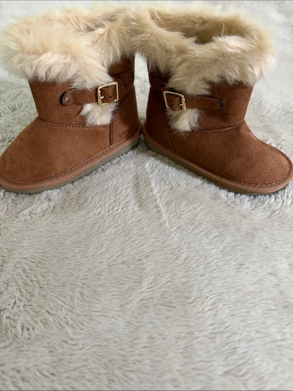 The Children's Place Brown Faux-Fur Trim Boots